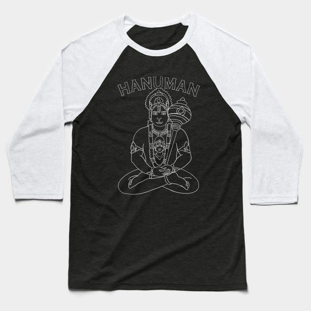 Hanuman Minimal Drawing Baseball T-Shirt by isstgeschichte